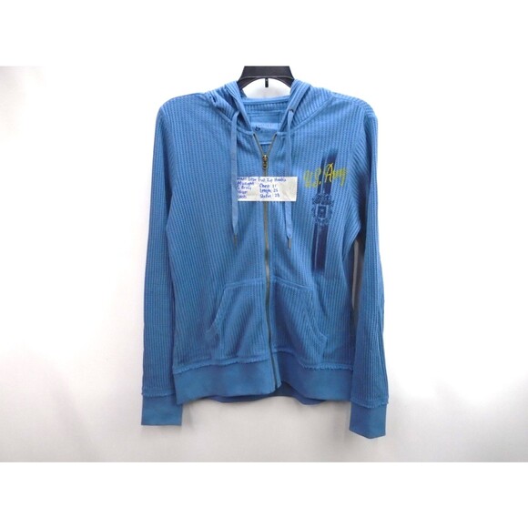 GEAR FOR SPORTS Women’s Waffle Hoodie Size M US Army Full Zip Blue - Picture 1 of 8